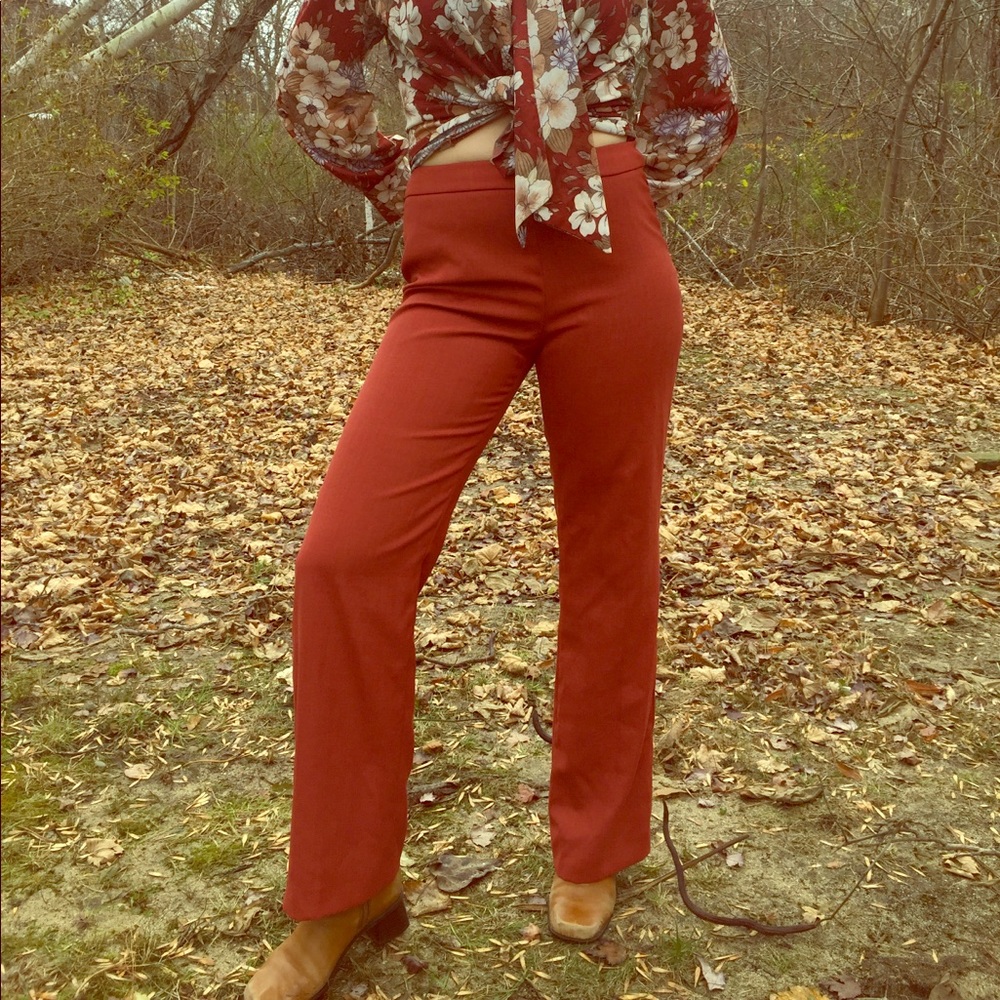 1970s Burgandy Autumn Pants🌼
